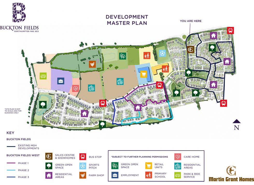 New homes in Northampton. to Buckton Fields.